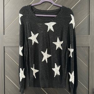 Star sweater black sheer